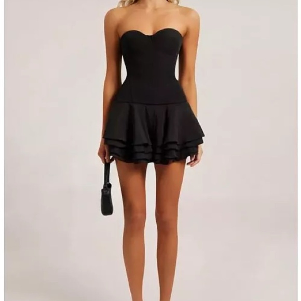 Heiress black mini dress